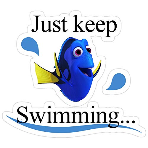 Jess-Sha Store 3 PCs Stickers Finding Dory - Just Keep Swimming