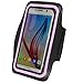 i2 Gear Arm Phone Holder for Running Compatible with iPhone 13, 12, 11, XR, XS, X, Pro & Galaxy S10, S9, S8, S7 with Adjustable Strap,Black Pink,S6-AB-Pink