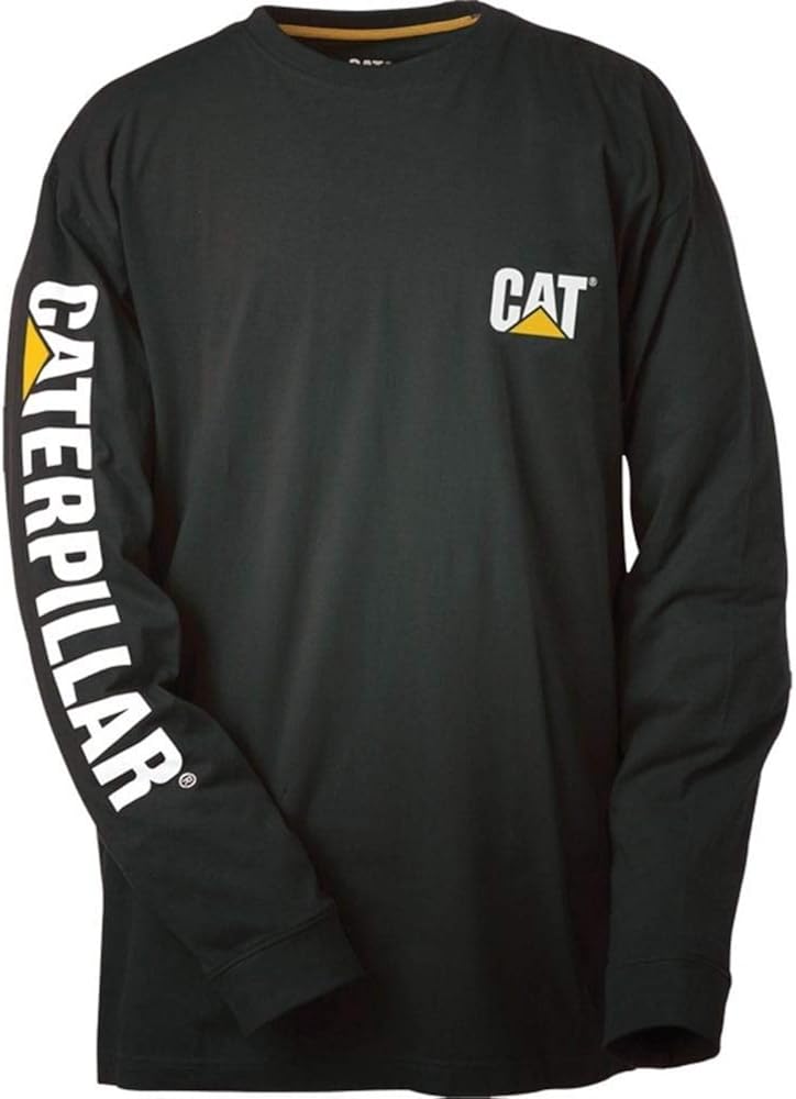 Caterpillar Men's Trademark Banner Long Sleeve T-Shirt (Regular and Big & Tall Sizes): Clothing