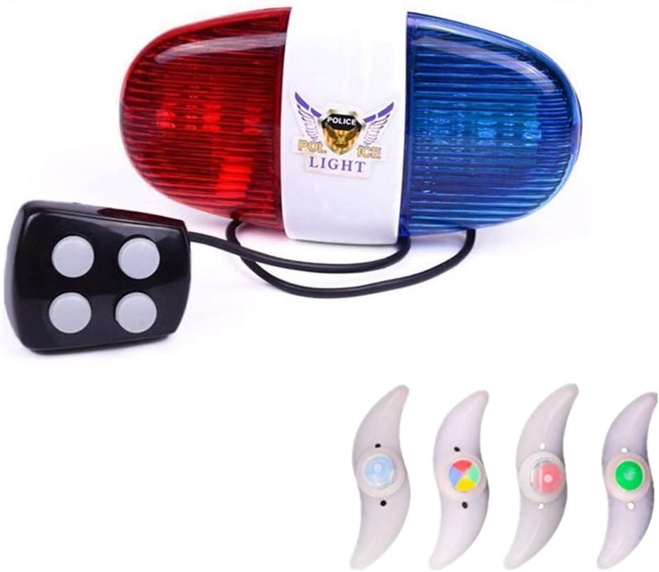 Kuiji 6 LED Lights Electronic Cycling Bike Electric Horn Bicycle Police