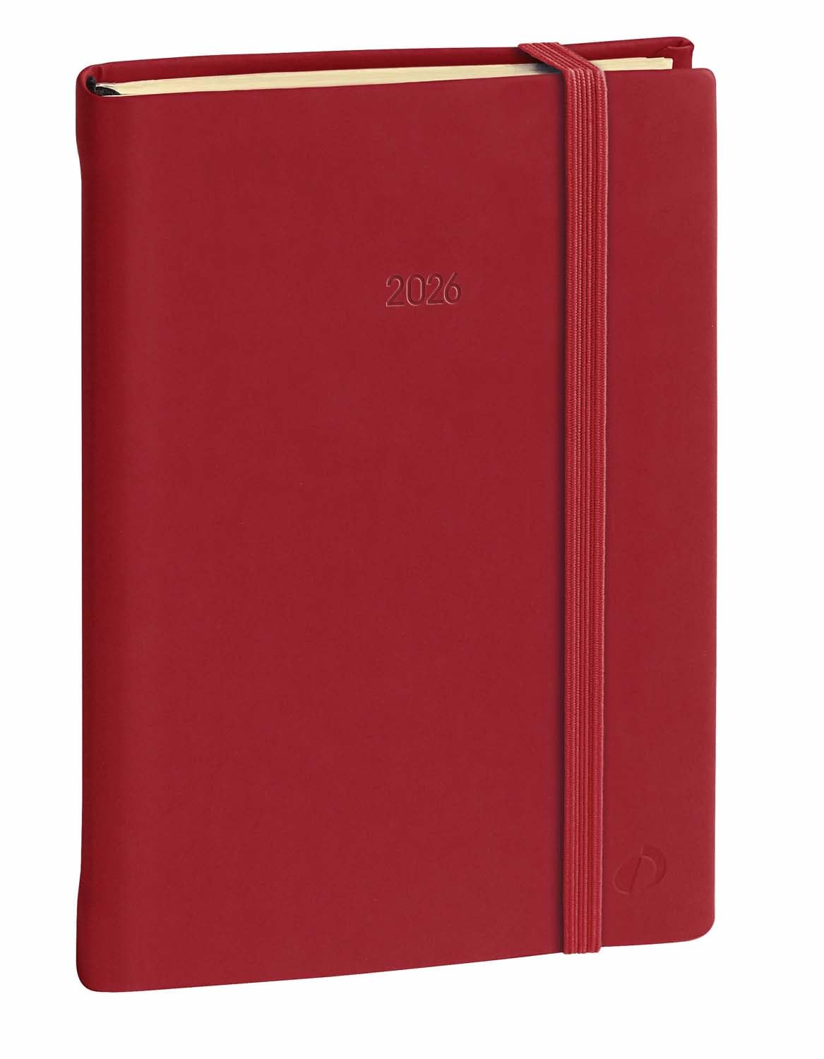 Quo Vadis - Collection: Silk - DAILY 21 PRESTIGE with elastic band - Civil diary - Daily - Size: 13 x 21 cm - Colour: Bordeaux - Year 2024