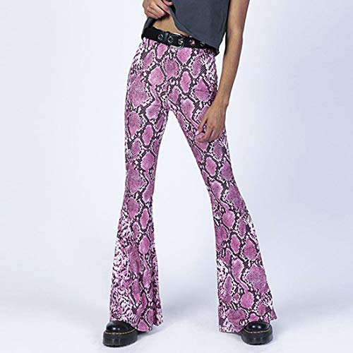 511NCRz%2BqAL OUFour Mujeres Cuerno Pantalones Moda Piel de Serpiente Impresión Pantalón Cintura Alta Largo Pants OUFour Mujeres Cuerno Pantalones Moda Piel de Serpiente Impresión Pantalón Cintura Alta Largo Pants - Imagen 3