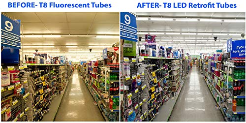 T8 T10 T12 LED 2FT Tube Light (30 Pack) Type A & B Tube Works with or Without Ballast, Single or Double Ended Powered; 8W=25W Equiv; 1000 LMS (Cool White 4000K) Fluorescent Replacement Tube
