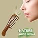Meta-C Portable Comb – Made From One Whole Piece Of Natural Green Sandal Wood – Wave Handle (Wider tooth)