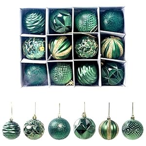 Kerstmis Kerstboom Ornament 6CM Decoration Ball 2020 Grensoverschrijdende New Kerst Ornament Ball 12 Dozen Type C kerstballen (Color : Type C, Size : 6cmx12pcs)
