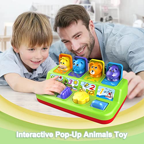 Duchong Interactive Pop Up Animals Toy for Toddlers, STEM Early