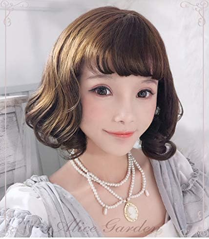 ウィッグ かつら ショート カール 巻き髪 ゆるふわ ロリータ ネット付き 原宿 自然 超歓迎された 耐熱