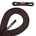 OrthoStep Waxed Extra Thin Dress Round Brown 30 inch Shoelaces 2 Pair Pack