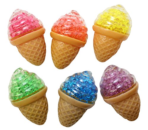 Ice Cream Cone Gel Squeeze Stress Ball - Sensory, Fidget Toy- Calming for Students, Adults and Children Office Toy (Blue)