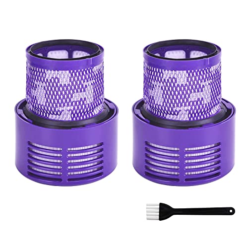 2 Pack Filter for Dyson V10, Washable Replacement Filter for Dyson V10 Absolute Cyclone Series Animal Total Clean Vacuum Cleaner SV12 Replace By # DY-969082-01