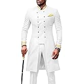 Men`s Suit African Clothing Dashiki Embroidery Jacket and Pants 2 Piece Set Dashiki Outwear Kerchief for Wedding