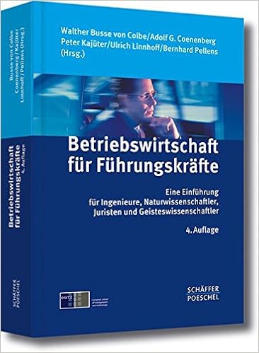 Betriebswirtschaft Fur Fuhrungskrafte Eine Einfuhrung Fur