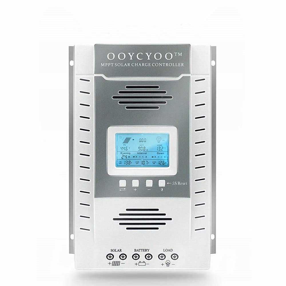 100A MPPT Solar Charge Controller, SolaMr 12V/24V Solar Panel Battery Regulator with LCD Display and Double USB Port
