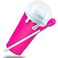 Tikapo Slushy Maker Cup Upgrade 500ml TIK TOK Cool Stuff Quick Frozen Magic Squeeze Cup like Ice Cream Maker Slushie Machine, Double Layer Slushie Cup for Quick Frozen Smoothies, Cool Birthday Gifts (PINK)