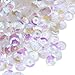 Blulu Crystal Iridescent Cupped Sequins Craft Cupped Sequins Bulk Loose Cupped Sequins, 6 mm, 50g
