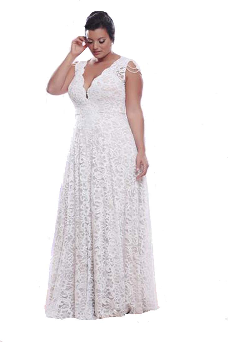 plus beach wedding dresses