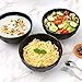 FRLEDM Melamine Bowls-13.2 Ounce for Cereal,Noodle,Soup,Salad,Fruit-Matte black