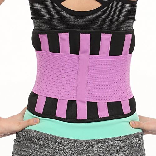 Lower Back Brace Back Support Lumbar Belt Unisex for Lower Back Pain & Discomfort Relief from Sciatica, Backache, Slipped Disc, Hernia, Spinal Stenosis, etc. (M, Purple)