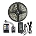 Music Controlled LED Strip Light, Adecorty Waterproof 16.4ft/5M 300LEDs RGB SMD5050 Flexible Color Changing Light Strip Kit with 20 Key IR Music Controller & 12V 5A Power Supply for Indoor Outdoor Use