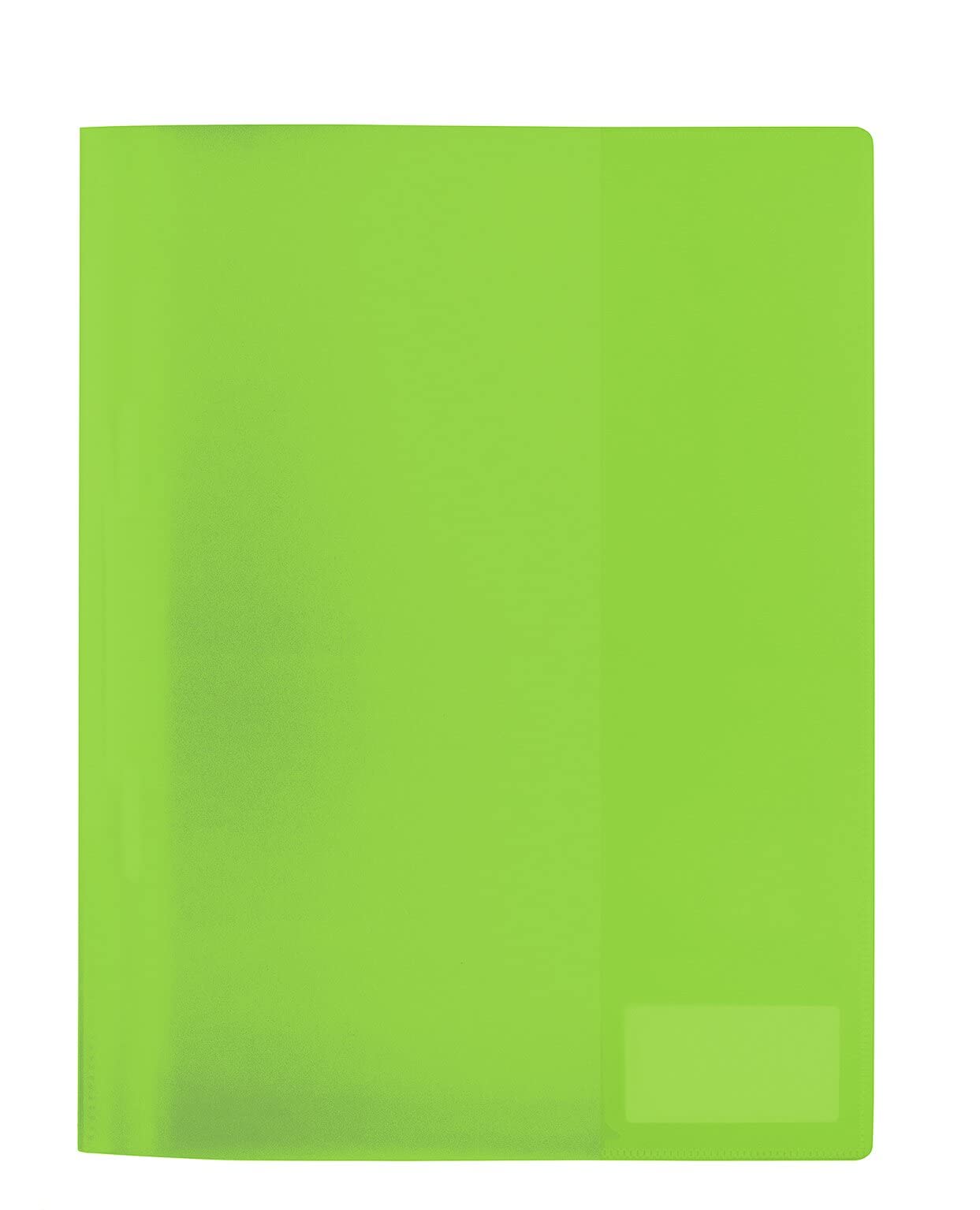 HERMA 19494 File Folder, A4, Transparent, Set of Wipe-Clean and Durable Plastic with Labelling Label, 3 Transparent folders Made of Polypropylene Film, Green