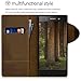 kalibri Case Compatible with Sony Xperia XA1 Ultra - Case Real Leather Book Style Protective Cover with Card Slot - Brown