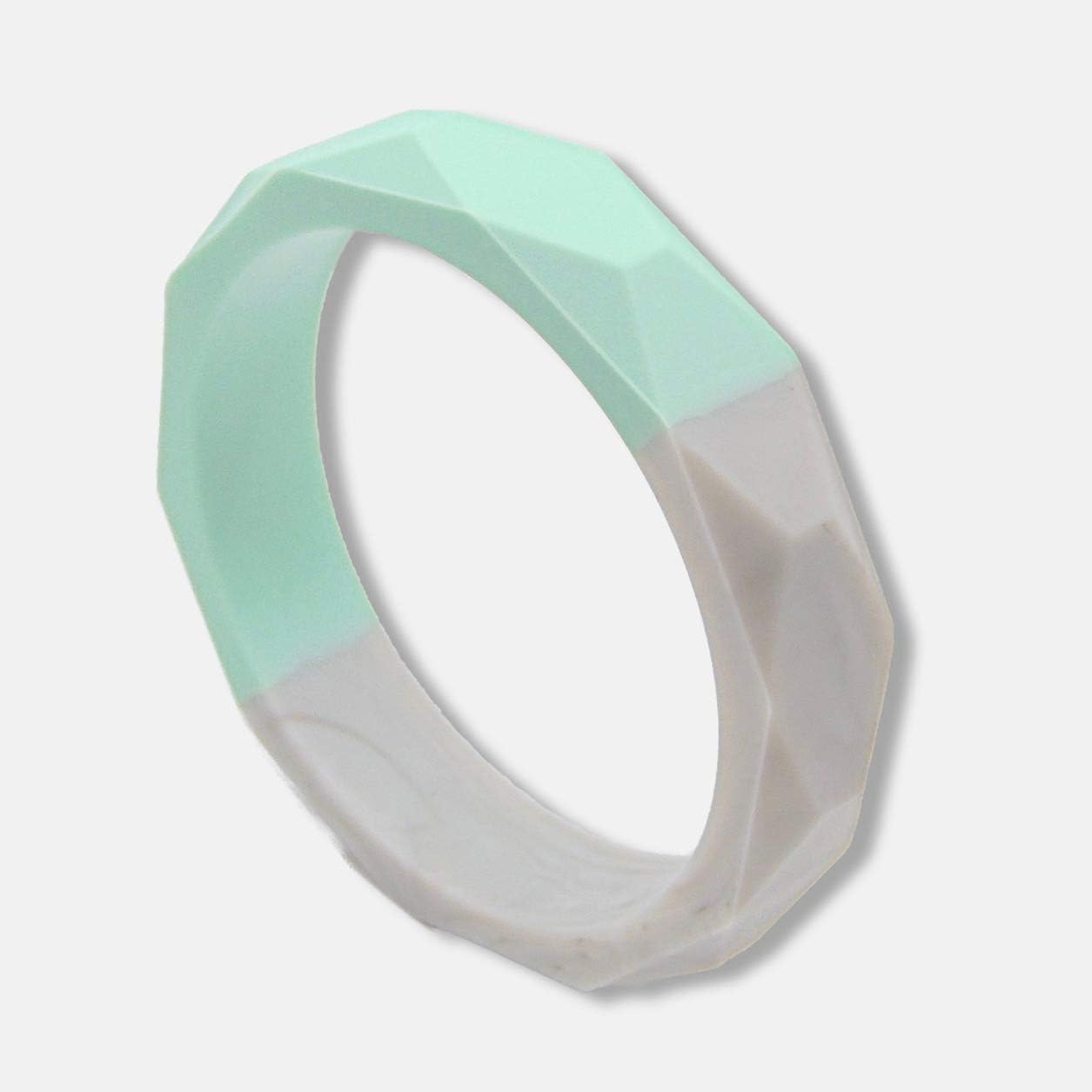Silicone Mint and Grey Marle Teething Bangle Stylish Jewellery for Mums