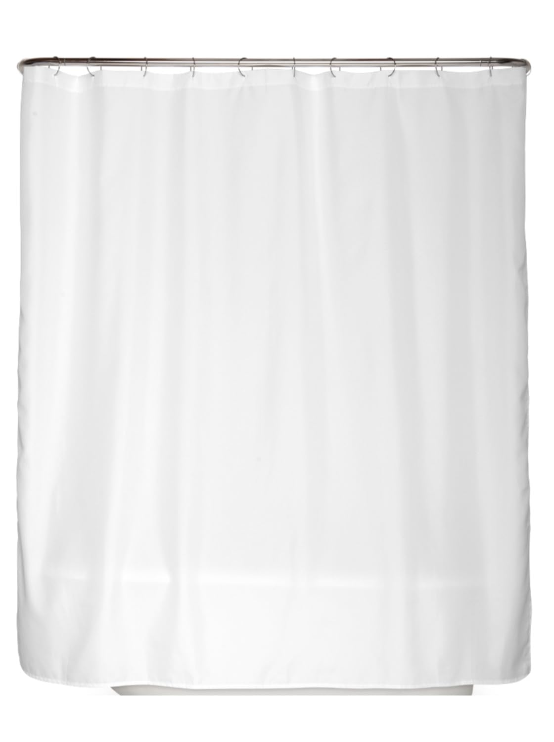 arteneur® - Shower Curtain White - Anti-Mould Shower Curtains 200 x 200 cm - Recycled with Oeko-Tex Standard 100 - Weighted Hem, Opaque, Waterproof, Washable, 12 Rings & E-Book — image 1