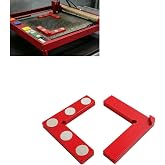 Magnetic Square for Laser Honeycomb Bed, 90 Degree Corner, 2 | 5 Strong Magnets, Easy-Lift Tab, Precision Alignment Jig, Low-Profile Design, Cutting &amp; Engraving