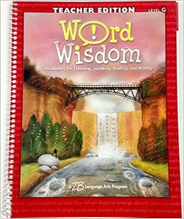 Word Wisdom With Cd Rom Level G Teacher S Edition Vocabulary For Listening Speaking Reading And Writing 9780736724579 Amazon Com Books