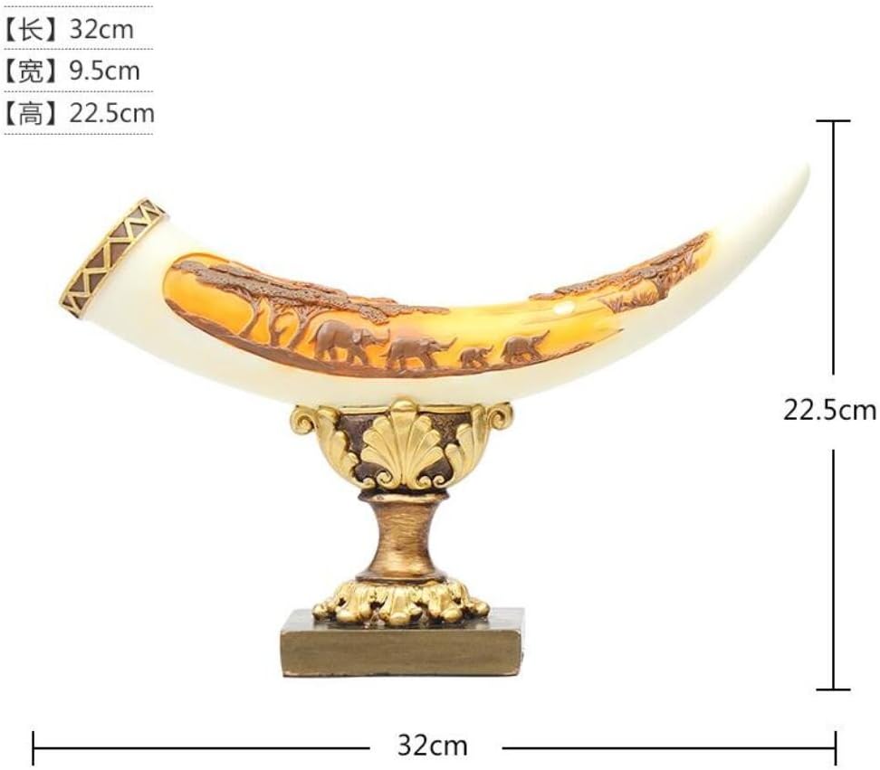 LongGu The Simulation Of Ivory Ornaments Entrance Wine Resin European Decor Home Furnishing Decor B