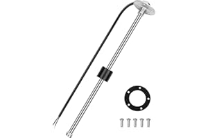HZSIFU Fuel Level Sending Unit 0-190 ohms 16"(400mm) for Marine Boat Truck Car, Fuel Water Level Gauge Sensor Stainless Steel Fuel Gas Sender