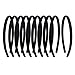 Candygirl Girls' DIY Satin Covered Headbands 1cm Width 36cm Circle Size (20pcs black)
