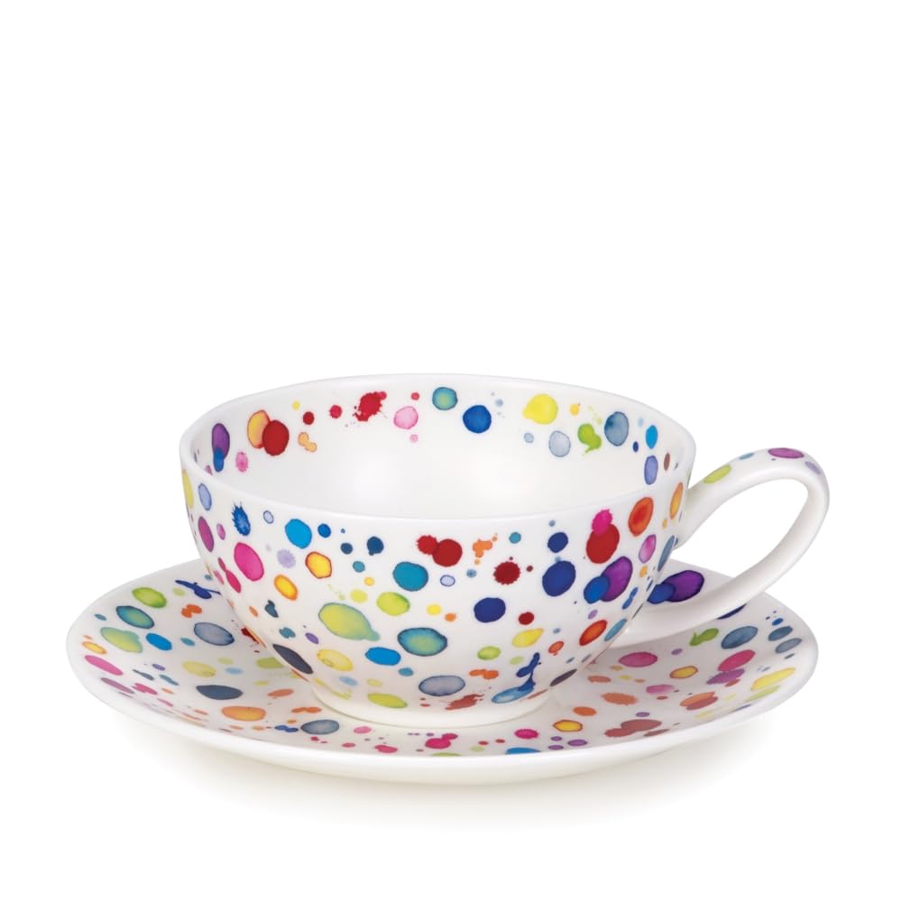 Dunoon Dovedale Splat Teacup and Saucer