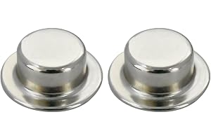MARRTEUM 2 Piece Spring Steel Push on Pushnut Cap Stud 5/8 Inch Axle Pushnut Fastener with Zinc Mech Finish for Rolling Bins, Lawn Wagons and Hand Trucks