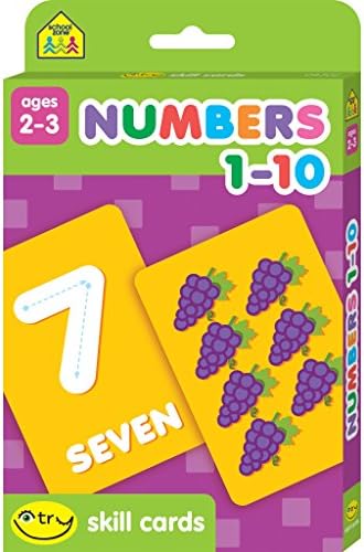 School Zone - Numbers 1-10 I Try Skill Flash Cards - Ages 2 to 3, Toddler, Preschool, Counting, Tracing Numbers, and More (I Try Skill Cards) Mass Market Paperback – October 15, 2015