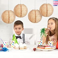 Burlap Paper Lanterns Round Chinese Paper Lanterns