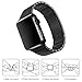 VELSENX Wrist Band for 42mm Stainless Steel Metal Replacement Bands with Double Button Folding Clasp, Link Remover Included (Black)