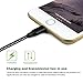 iPhone Charger,Akaho Lightning Cable 3Pack 6FT High Speed Nylon Braided iPhone Cable for iPhone 7/7 Plus/6/6 Plus/6S/6S Plus,SE/5S/5,iPad,iPod Nano 7 (Black White)