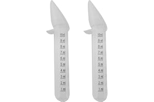 JCBIZ 2PCS Solvent Graduated Measuring Spoon Transparent Plastic Oral Liquid Medicine Spoon Liquid Medication Dispenser Easy 