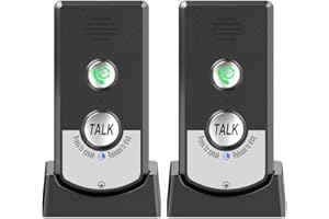 Decdeal 2 Pack Intercoms Wireless for Home, Voice Bidirectional Caller Home Ultra Long Distance Voice Interphone Elderly Caller Room to Room Communication Intercom Two Way Ringtone Call