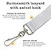 Buttonsmith Custom Solid Lanyard Custom Lanyard - Quantity 1 - Choose Background Color, Font Color, Font Style and Icon - Personalize with Your Name or Text - Made in The USA