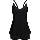 Arolina Tankini Swimsuits for Women Tummy Control Two Piece Bathing Suits Flowy Swim Tops with Boy Shorts