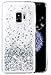 Caka Galaxy S9 Case, Galaxy S9 Glitter Case Bling Flowing Floating Luxury Glitter Sparkle Soft TPU Liquid Case for Samsung Galaxy S9 (Silver)