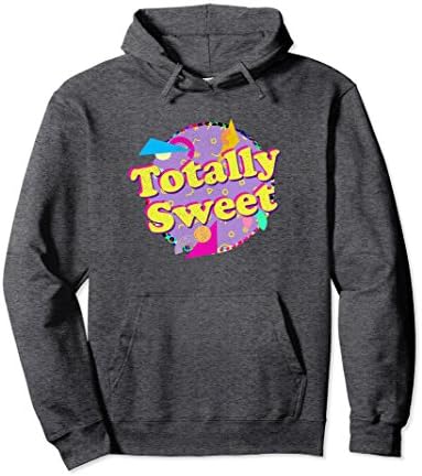 Unisex Totally Sweet Retro Vintage Style 90s Hoodie XL: Dark Heather