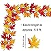2 Pack Fall Maple Leaf Garland - 6ft/Piece Artificial Fall Foliage Garland Thanksgiving Fireplace Festival Decor for Home Wedding Party