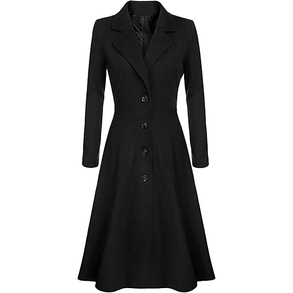 Amazon.com: FLITAY Womens' Solid Color Plus Size Swing Peacoat