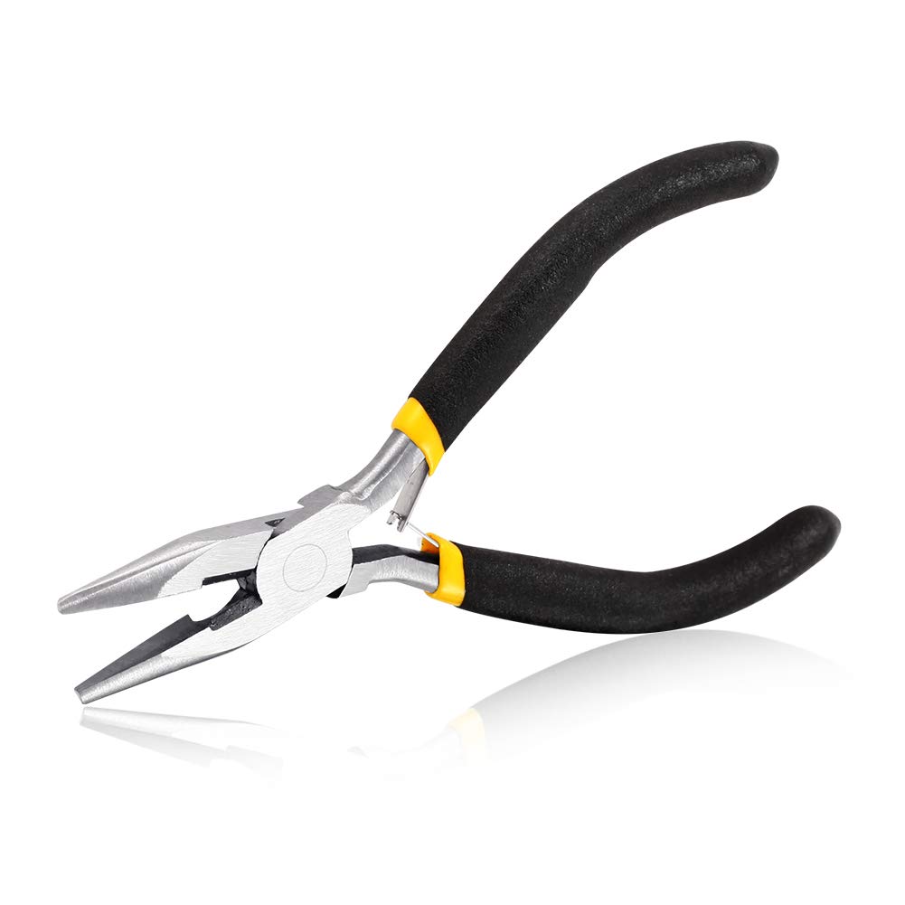 SPEEDWOX Chain Nose Pliers Long Nose Pliers 5 Inches Mini Wire Cutter Side Cutting Pliers for Hard to Reach Confined Areas Smooth Jaws Jewelry Making Repairing Tools
