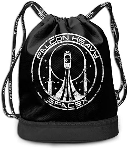 YRAI Drawstring Beam Backpack Falcon Heavy Spacex Bags Travel Gym Tote Cosmetic Bag