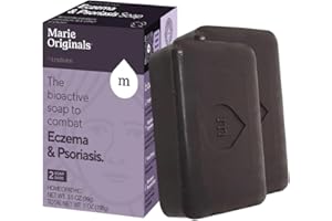 Marie Originals Eczema Face Soap Body Wash Bar – All Natural Psoriasis, Dermatitis Treatment for Dry Itchy Flaky Skin Relief – Gentle Detoxifying, Healing, Anti-Itch, Cleansing Skincare (Pack of 2)
