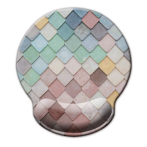 Ergonomic Mouse Pad with Wrist Support,Dooke Cute Wrist Pad with Non-Slip Rubber Base for Computer, Laptop, Home Office Gaming, Working, Easy Typing & Pain Relief